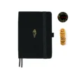 Ice Cream A5 Dot Grid Notebook with black cover and gold illustration