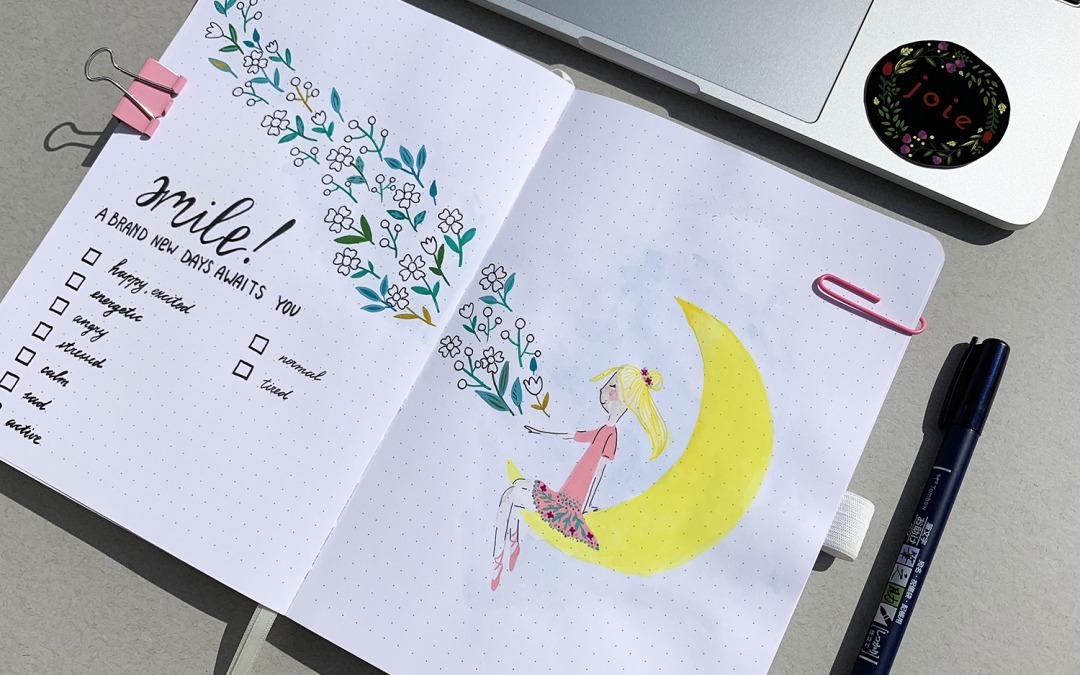 April mood tracker in steps