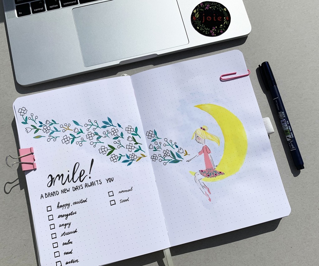 April mood tracker in steps