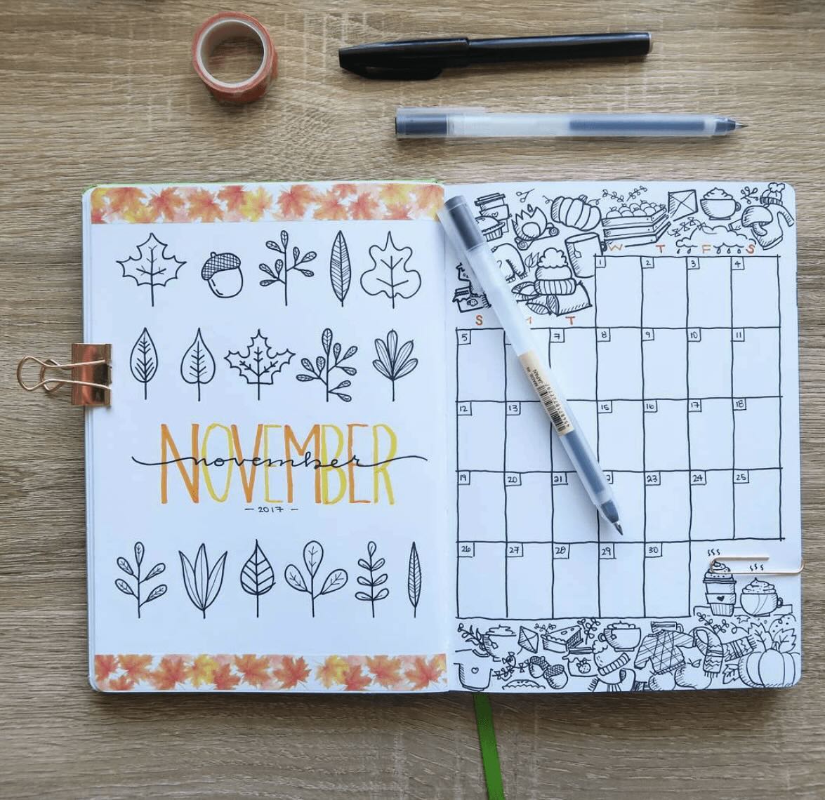 10 November covers for Bullet Journal
