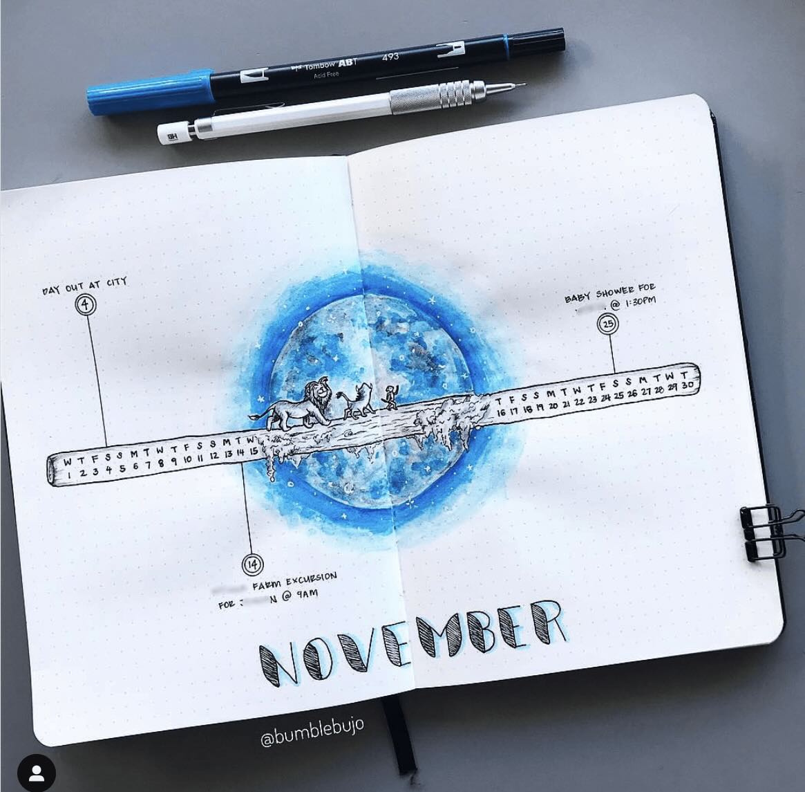 10 November covers for Bullet Journal
