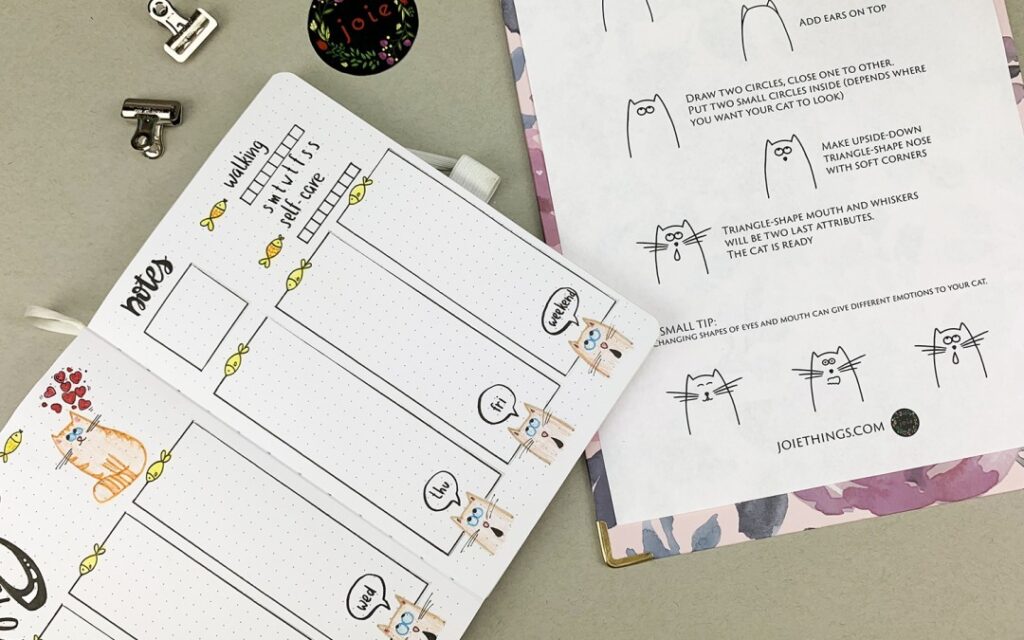 See How Easily You Can Draw A Cat In Your Bujo