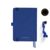 A5 dot grid notebook with Saturn illustration on blue cover
