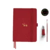 Bull A5 Dot Grid Notebook with bull illustration and accessories