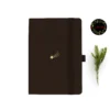 Falling Star Dot Grid Notebook with fabric cover and flower illustration
