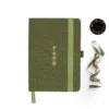 A5 dot grid notebook with an earth elements design on the cover