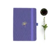 Ginkgo Leaf A5 Dot Grid Notebook with floral design