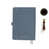 Moon A5 Dot Grid Notebook with fabric cover and gold foil illustration