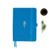 Iris A5 Dot Grid Notebook with floral design and elastic band