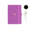 A5 dot grid notebook with starfish design and elastic band